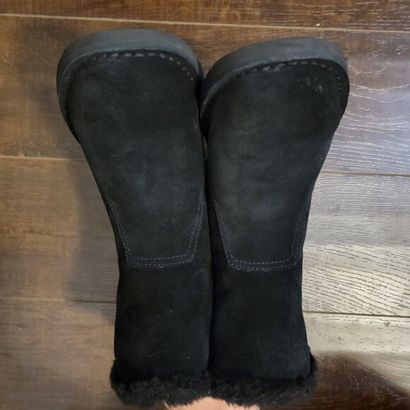 NEW UGG Naiyah Boots Womens 7 Black Suede Wool Shearling Cozy Fur Winter - Picture 5 of 9